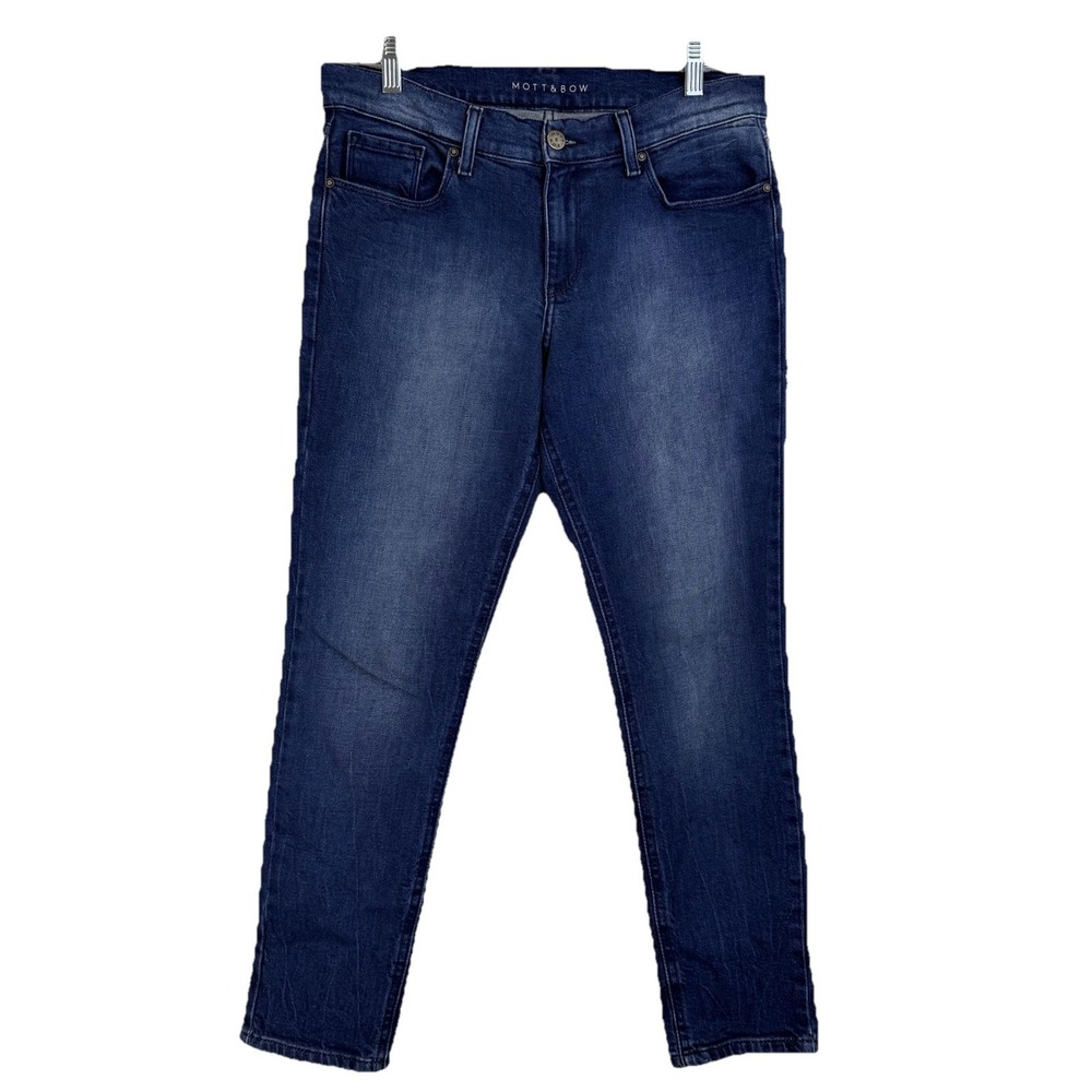 Mott & Bow Jeans Women 27 Boyfriend Slim Straight‎ Stretch Ankle Mid-Rise